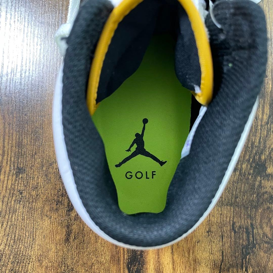 ナイキ ゴルフ　エアジョーダン1 ハイ G　26.5cm　白/黒/黄　箱無し