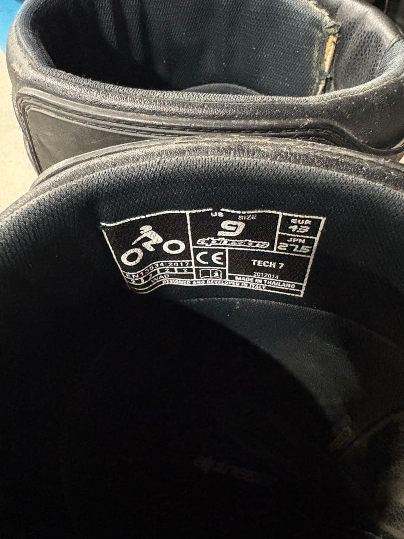 Alpinestars バイクブーツ ブラック　TECH7 27.5cm