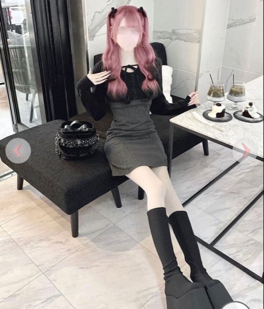 新品未使用】ハニーミュウ ケーブルボレロアンサンブルワンピース