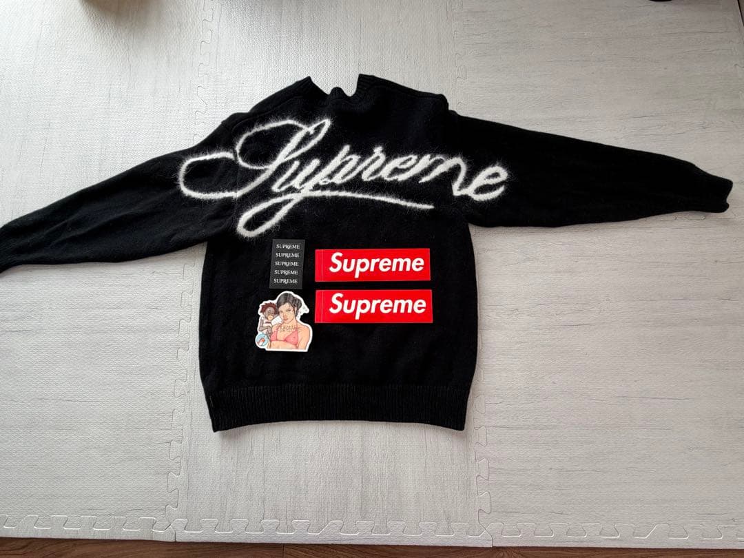 トップス supreme Angora Script Sweater Week17 Buy Supreme Angora Script Sweater 'Light Blue' - FW25SK35 LIGHT