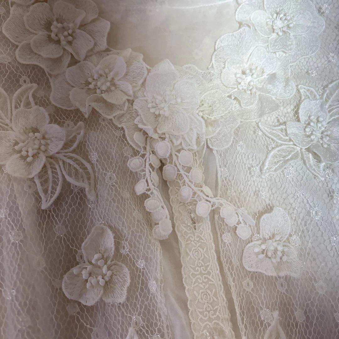 アトリエまりこ♡綿ローン♪レース＆お花のブラウス・ノンノンドール