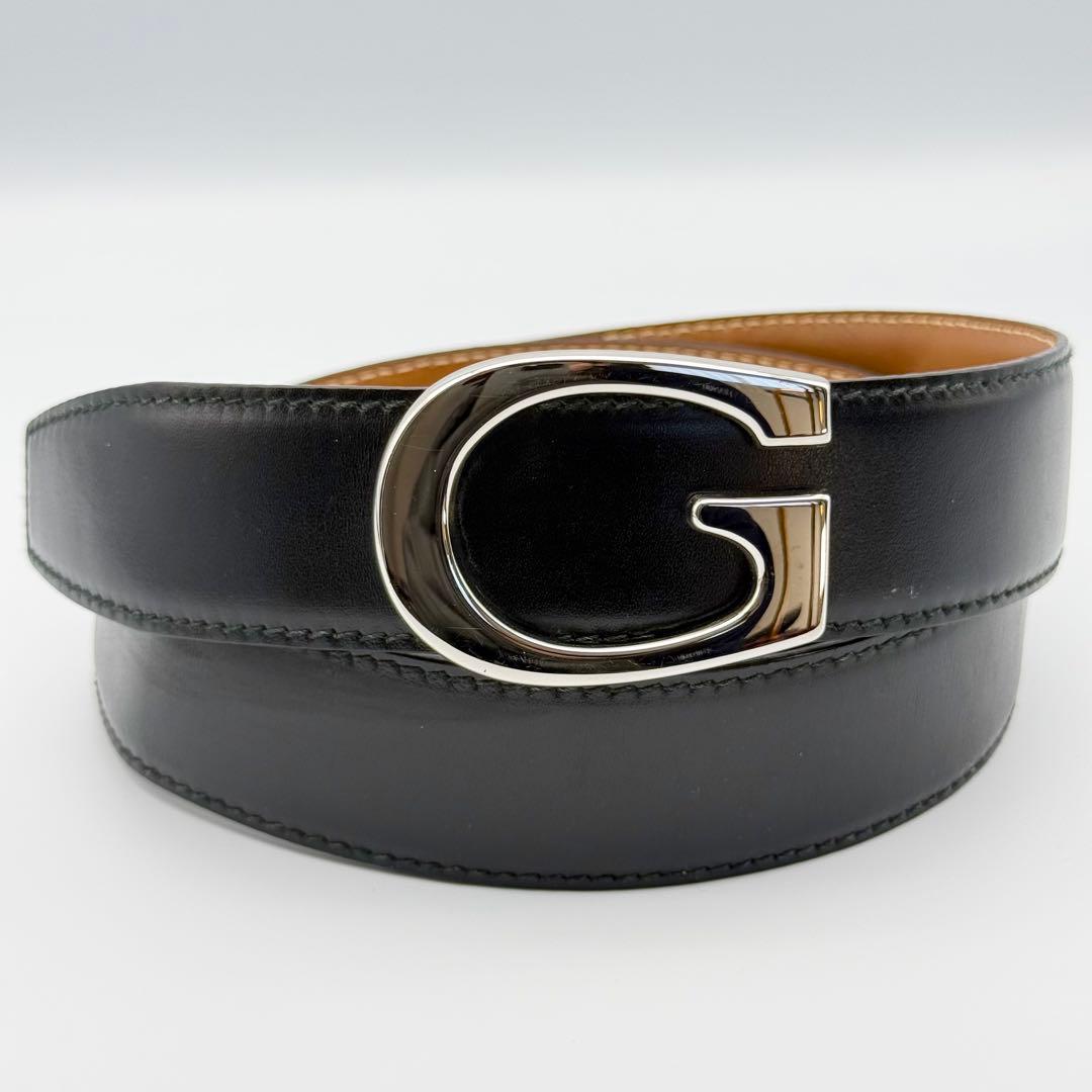 ✨良品✨GUCCI グッチ ベルト シルバー金具 本革 純正ベルト革 G
