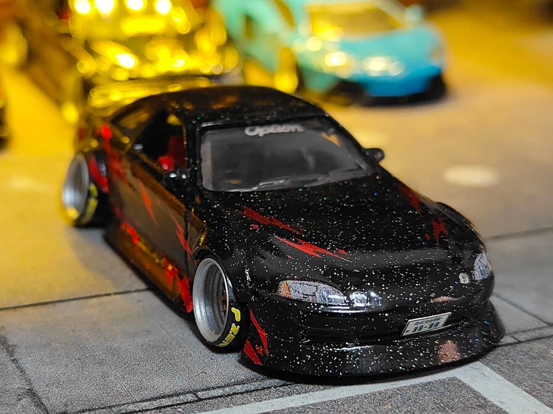 ホットウィールカスタム トヨタ ソアラ ドリ車 フルエアロ 深リム