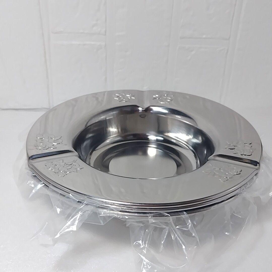 未使用 レトロ アルミ灰皿 薔薇 小物入れ アクセサリー入れ 灰皿 3個