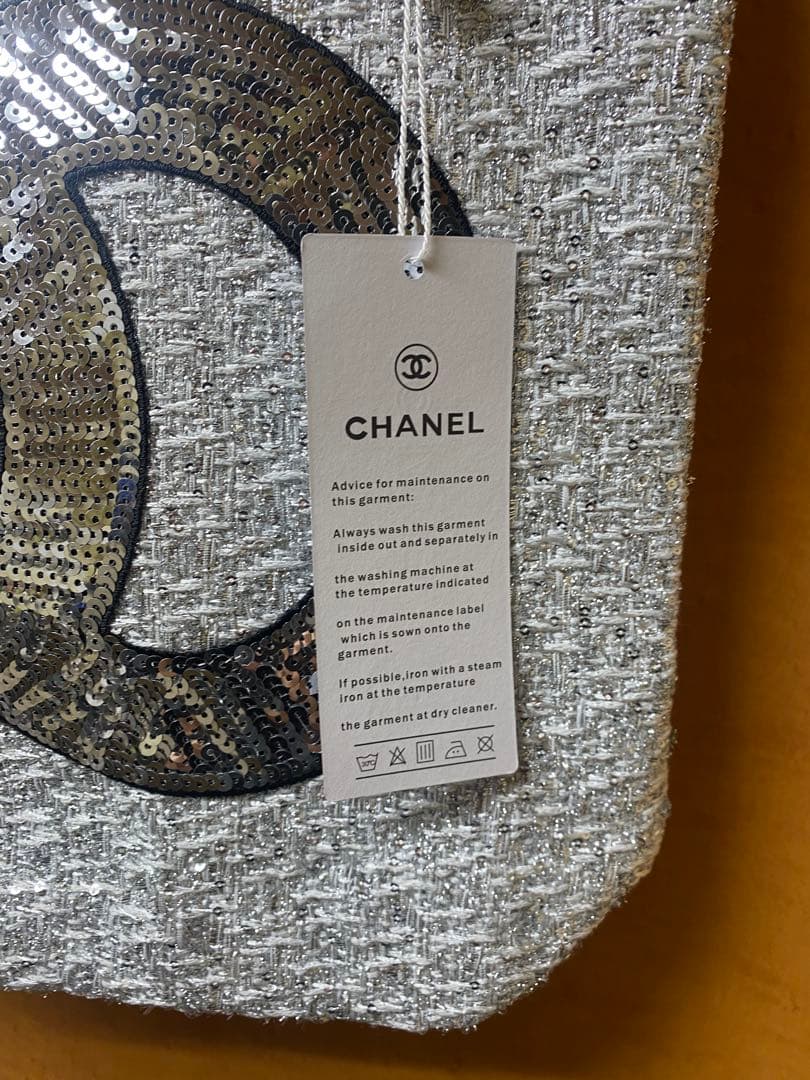 未使用☆シャネル☆ココマーク☆ツイード スパンコール☆トートバッグ