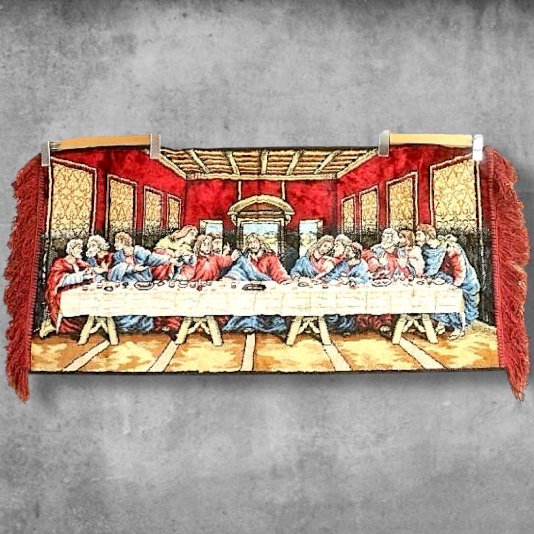 BPQE アート ラグ タペストリー 古着 最後の晩餐 キリスト 絵画 芸術 BPQE アート ラグ タペストリー 古着 最後の晩餐 キリスト 絵画 芸術