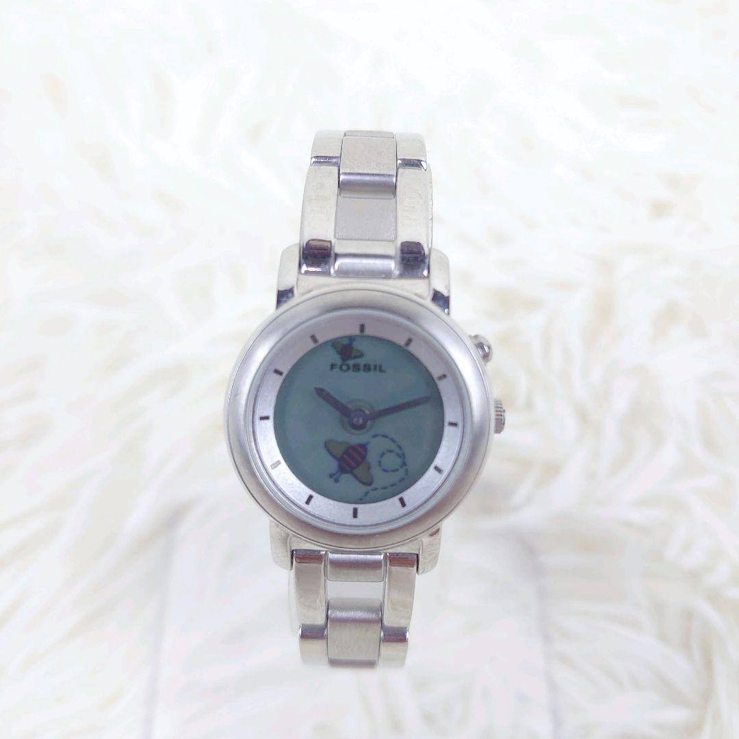 極美品】希少 FOSSIL BIG TIC 腕時計 レディース 蝶 - メルカリ