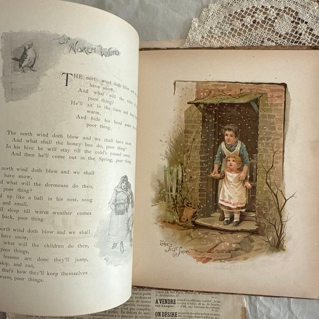 1890年アンティーク美しい挿絵の絵本アーネストニースター洋書ジャンク