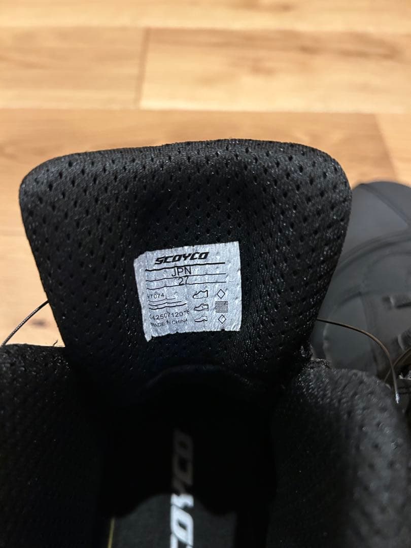 SCOYCO ライディングシューズ MT074 ブラック/ホワイト 27.0cm