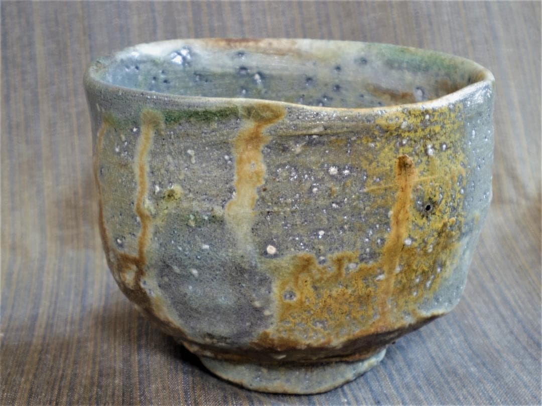 入手困難☆ジェフ・シャピロ【師：伊勢崎淳】焼き締め茶碗☆個展作