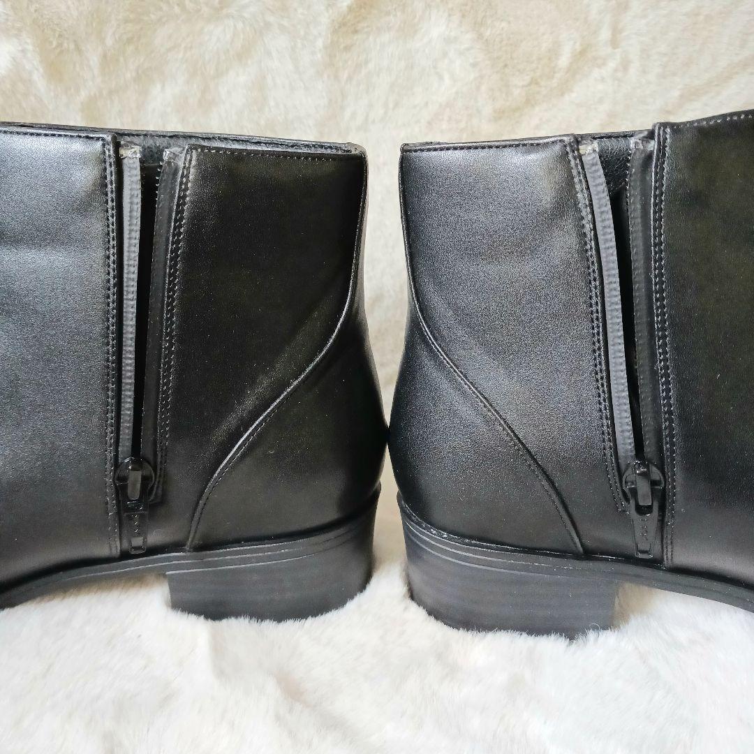 未使用品 卑弥呼 サイドジップ ブーツ ポインテッドトゥ　ブラック 25.5cm