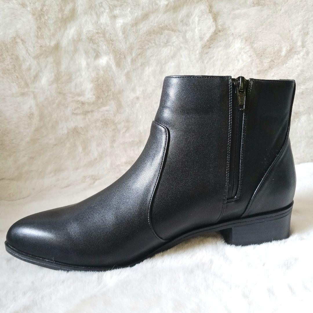 未使用品 卑弥呼 サイドジップ ブーツ ポインテッドトゥ　ブラック 25.5cm