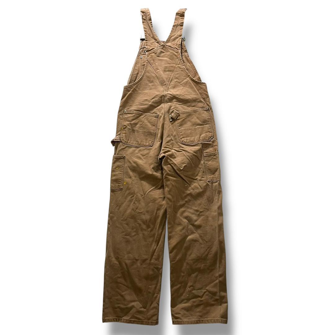 80s USA製 カーハート ダブルニー フェード オーバーオール ビンテージ
