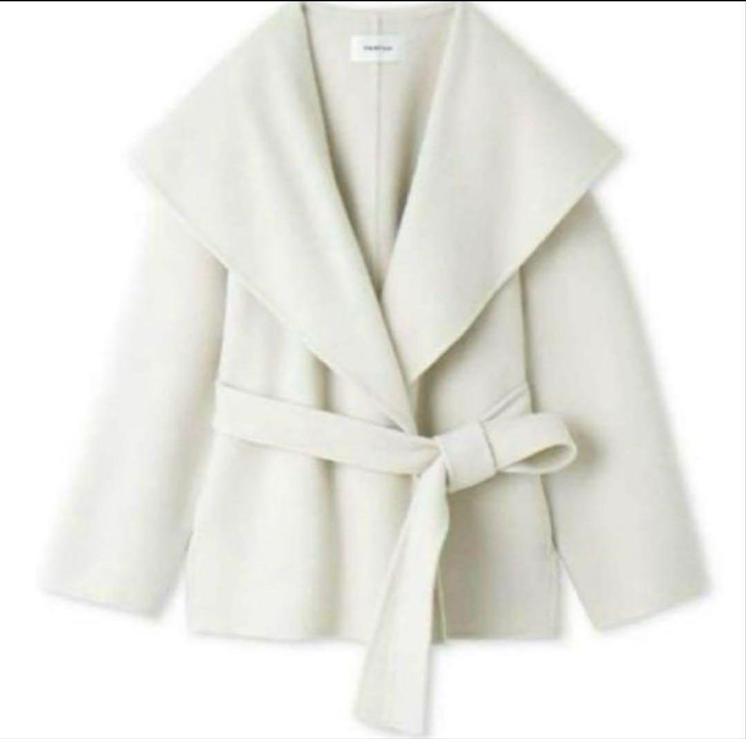 FRAY I.D リバーコート ビッグカラー ショート 23AW 白 - メルカリ