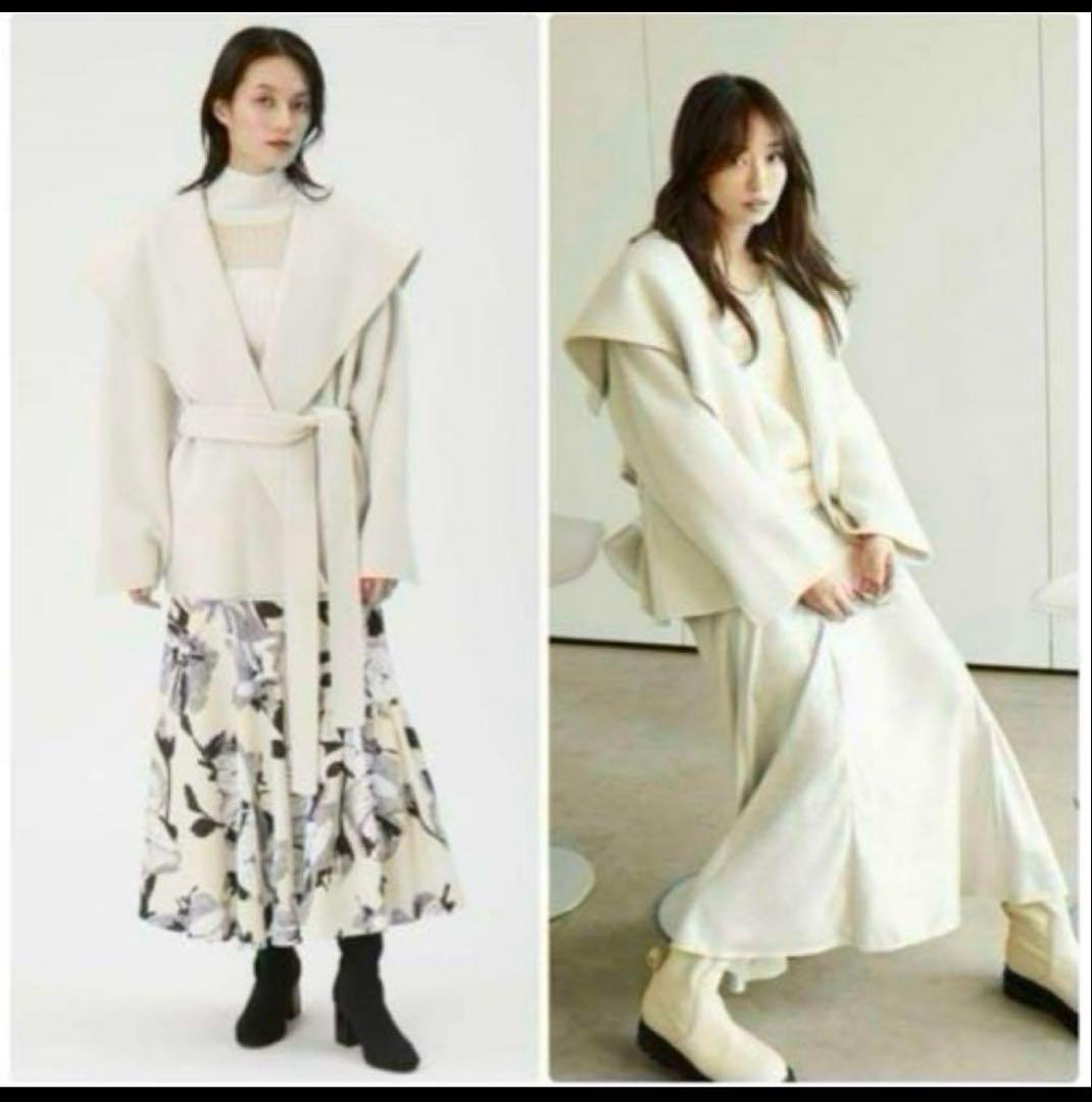 FRAY I.D リバーコート ビッグカラー ショート 23AW 白 - メルカリ