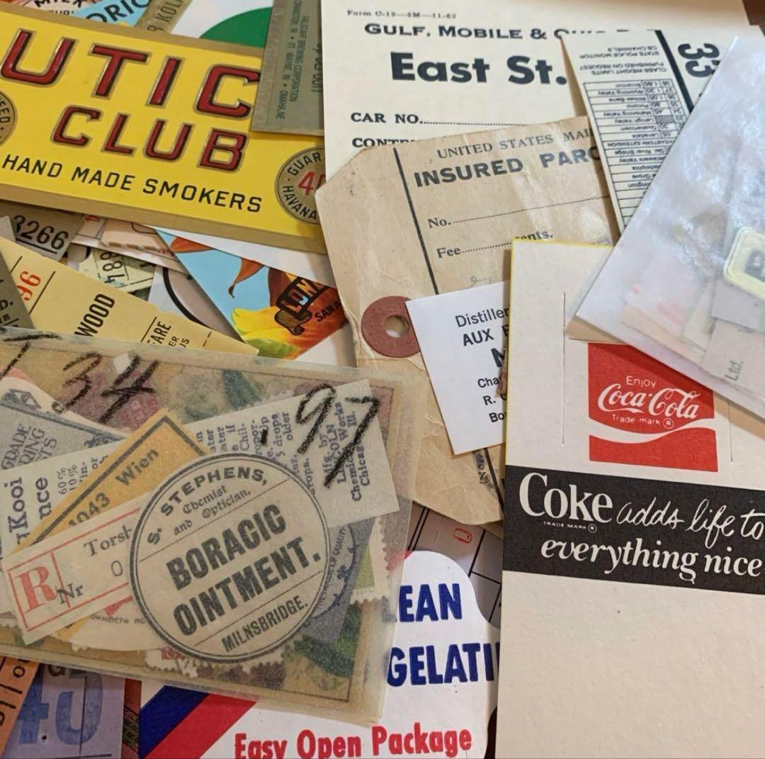 ☆ 断捨離！紙もの詰め込みBOX ☆ 80サイズ 海外 ヴィンテージ 紙もの