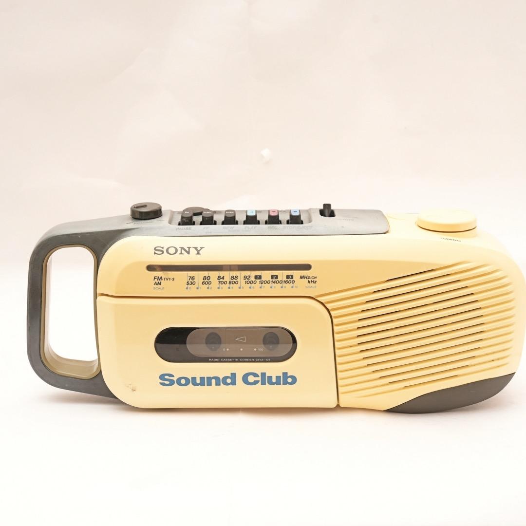可動品 SONYラジカセ CFM-101 Souundclub カセットテープ - メルカリ