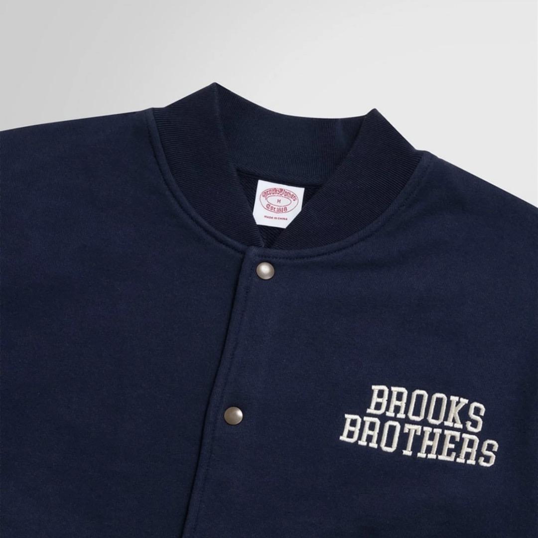 ブルックスブラザーズ フレンチテリー ロゴ ベースボールジャケット XL