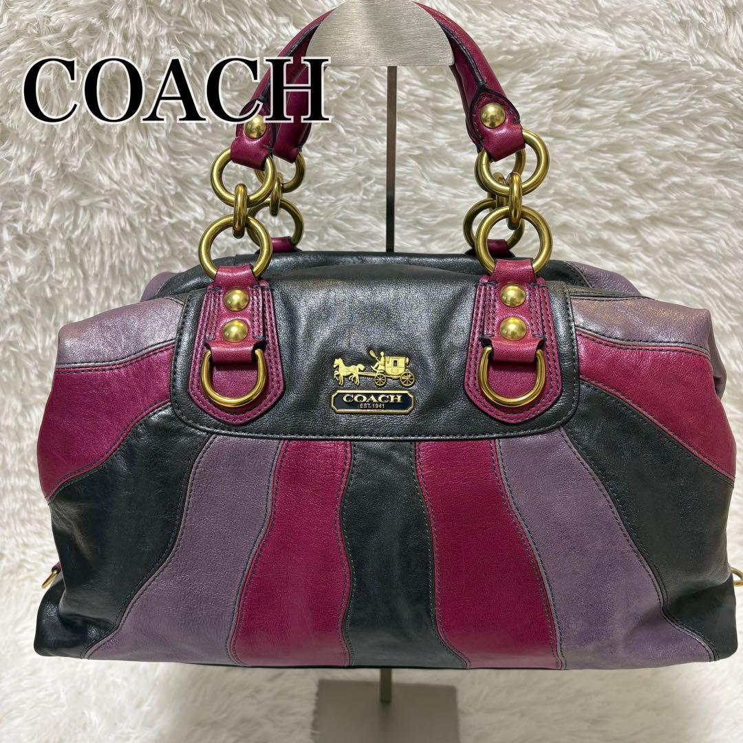 COACH コーチ　マディソン サブリナ レザー マルチカラー　ハンドバッグ COACH マディソン サブリナ レザー 2way マルチ ショルダーバッグ
