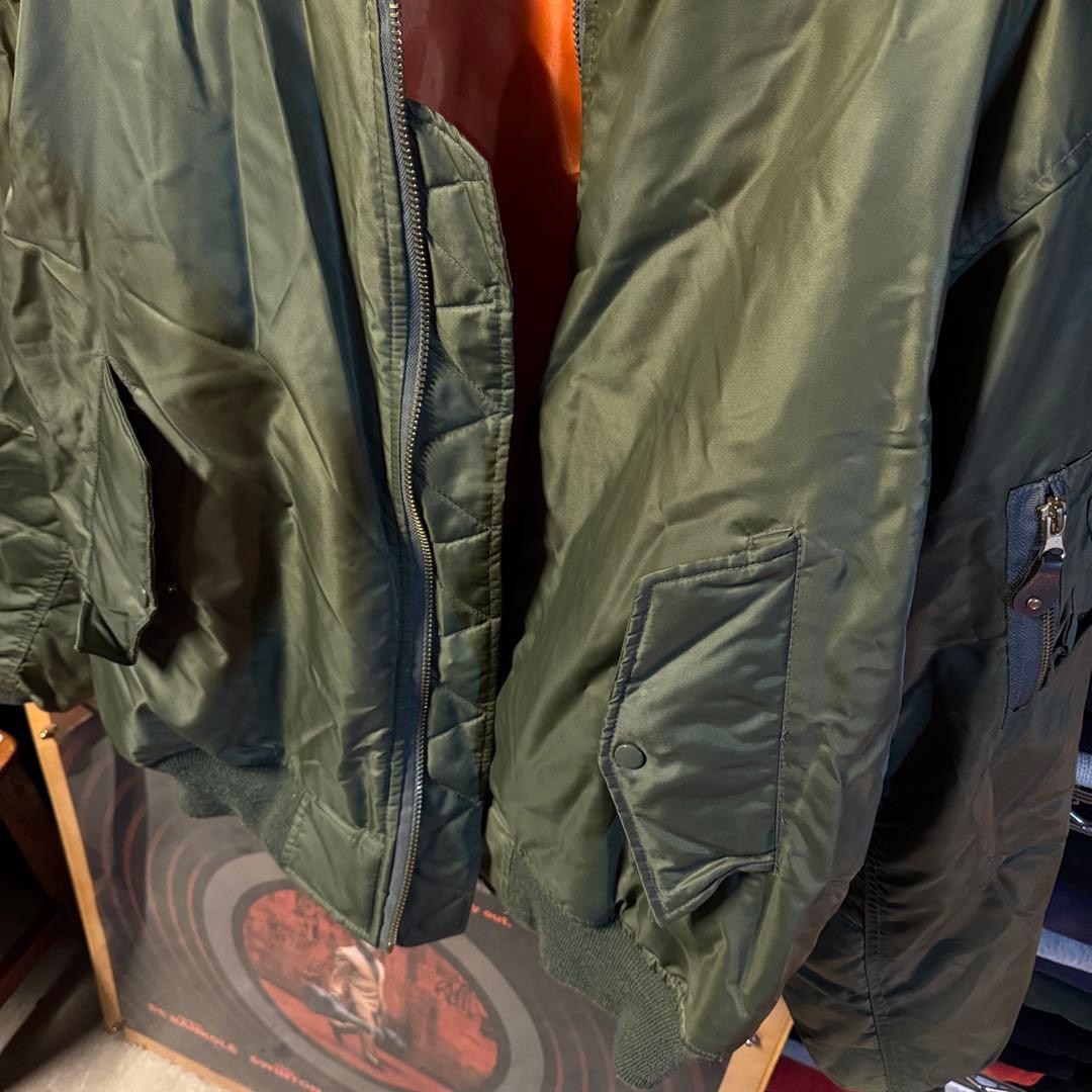 90s vintage MA-1 ボンバージャケット フェード 短丈 ワイド - メルカリ