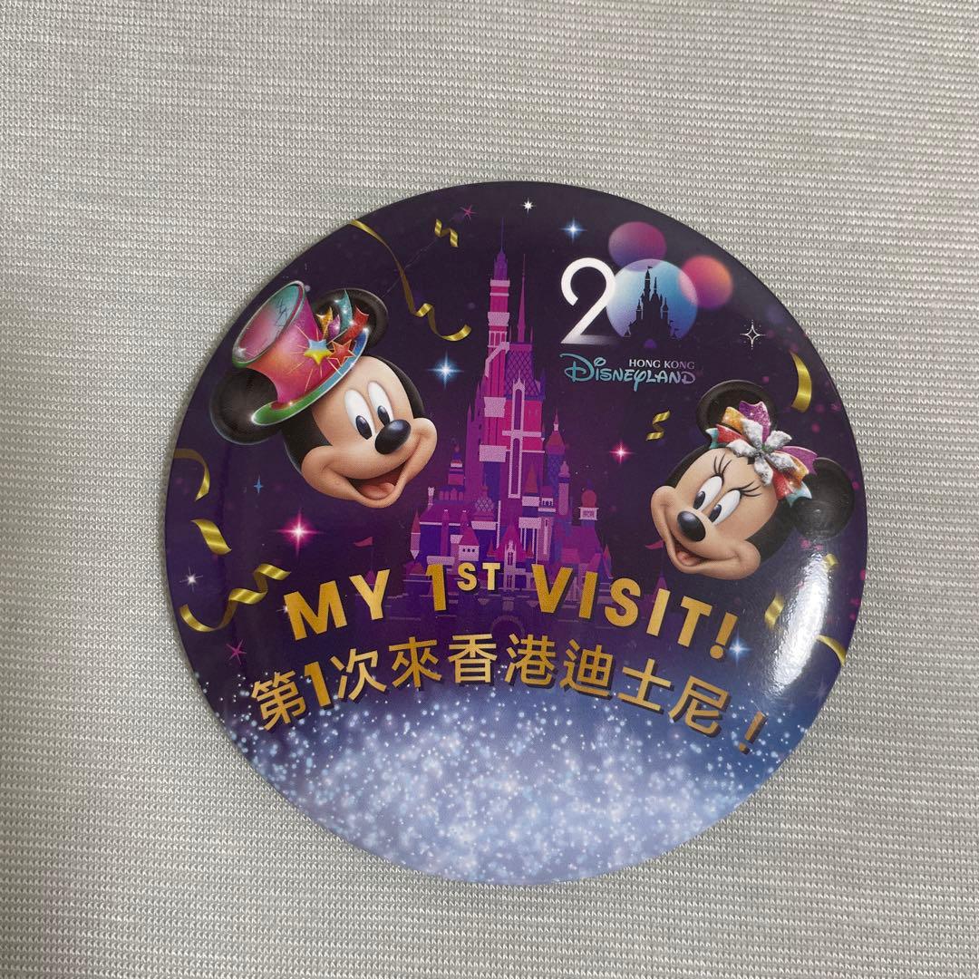 香港ディズニー 20周年記念 ミッキー ミニー 缶バッジ - メルカリ