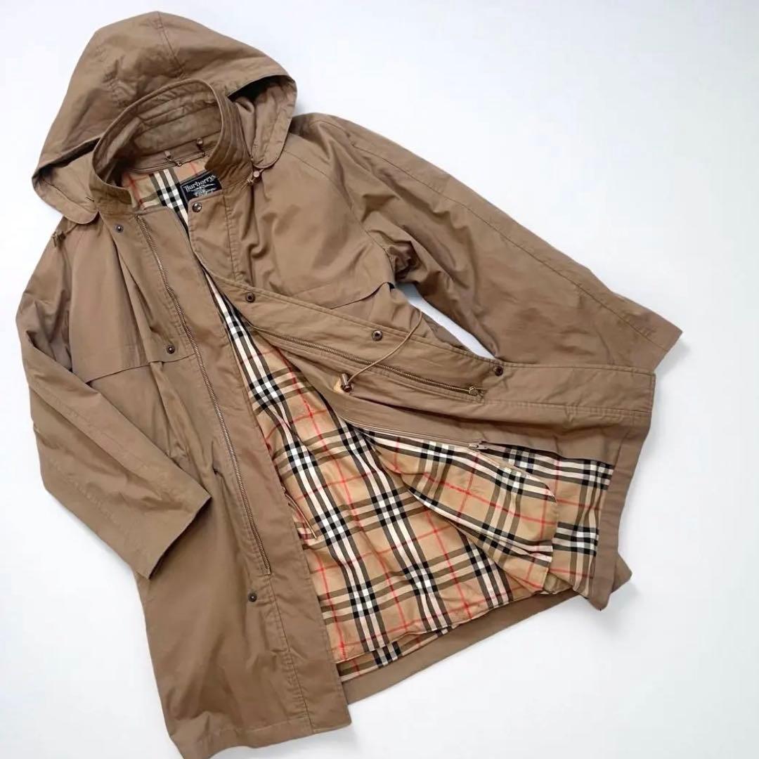 美品✨バーバリー ダウンライナー付モッズコート L ノバチェック C