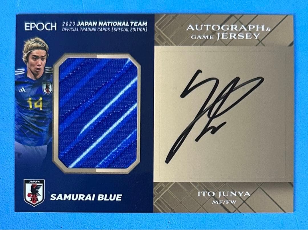 EPOCH 2023 日本代表 直筆サインジャージーカード 柏レイソル 伊東純也 EPOCH 2023 日本代表 直筆サインジャージーカード 柏レイソル 伊東純也