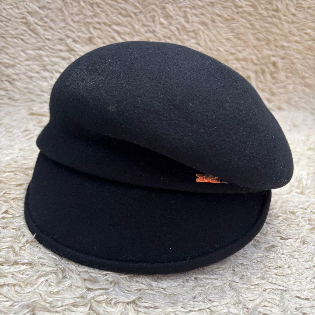 CA4LAカシラ アシンメトリー ウール キャスケット ブラック 日本製
