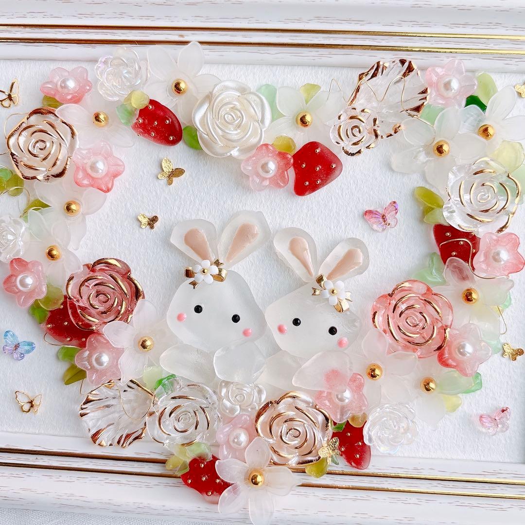シーグラスアート うさぎ いちご 春 雑貨 インテリア 可愛い - メルカリ