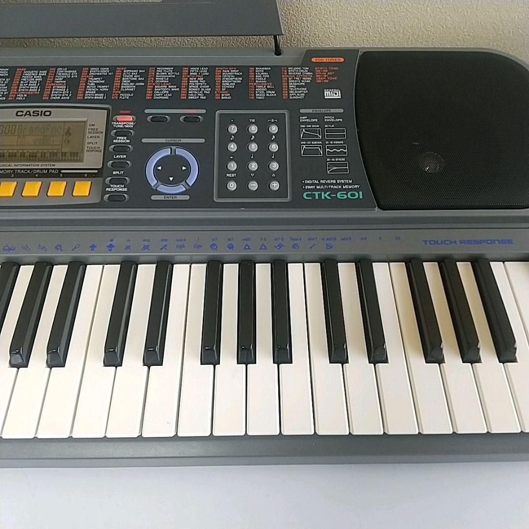 CASIO カシオ 電子キーボード 電子ピアノ CTK-601 アダプター付 - メルカリ