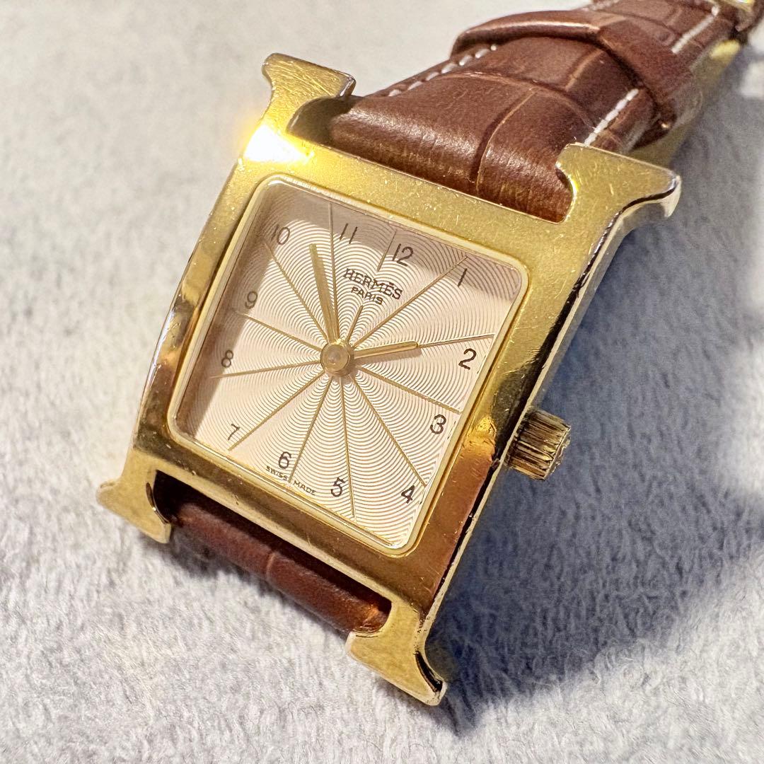 エルメス HERMES HH1.201 Hウォッチ レディース クォーツ エルメス Hウォッチ HH1.201.460 シャンパン レディース 時計 【中古