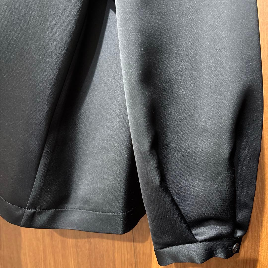 OHGA サテンブラウス スタンドフリル ブラック - メルカリ