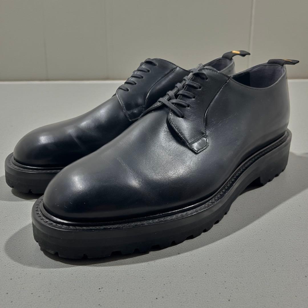 【極美品】 WH ヒロシツボウチ 干場義雅 別注 26 ドレスシューズ ブラック 撥水仕様 新素材登場！】WH ダブルエイチ ヒロシツボウチ×干場義雅