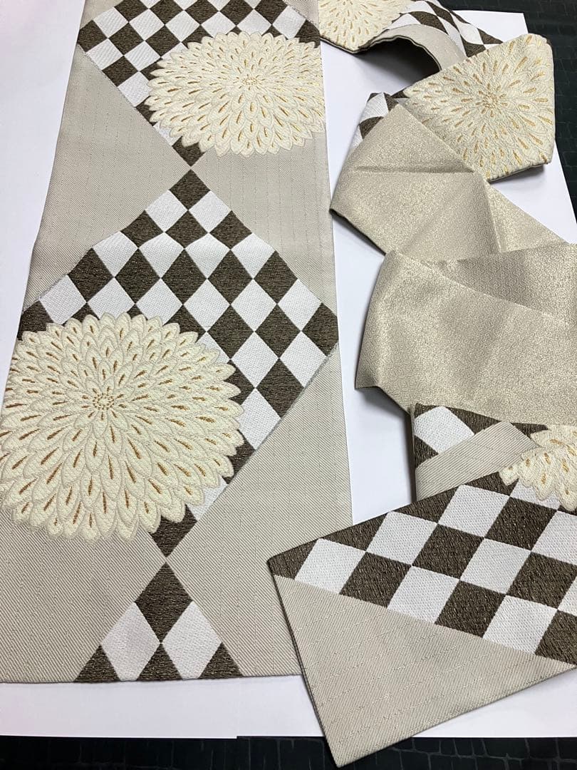 お仕立て上がり名古屋帯 新品未使用品 正絹 西陣織 No.346 - メルカリ