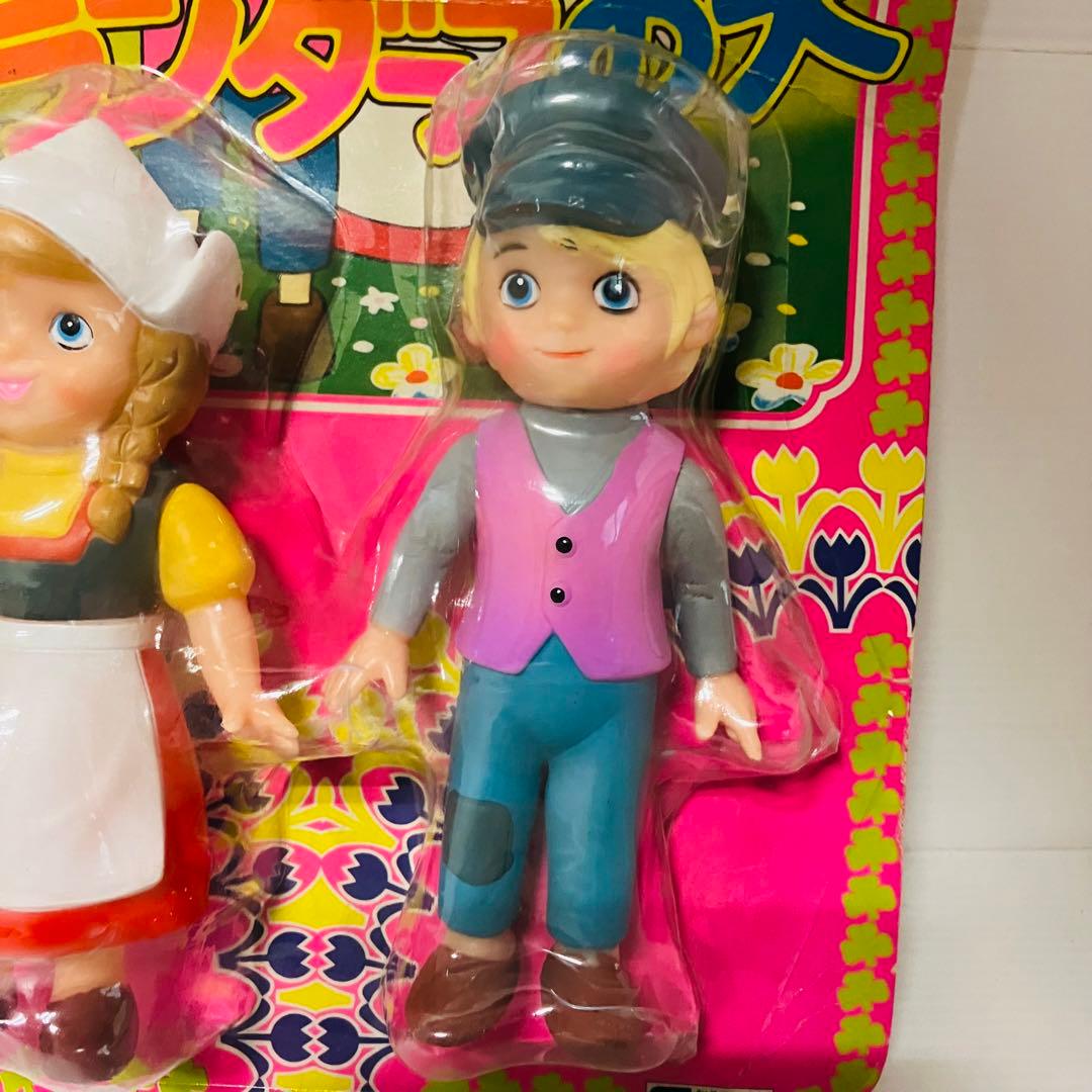 当時物 未開封 タケミ フランダースの犬 ネロ＆アロア ソフビ