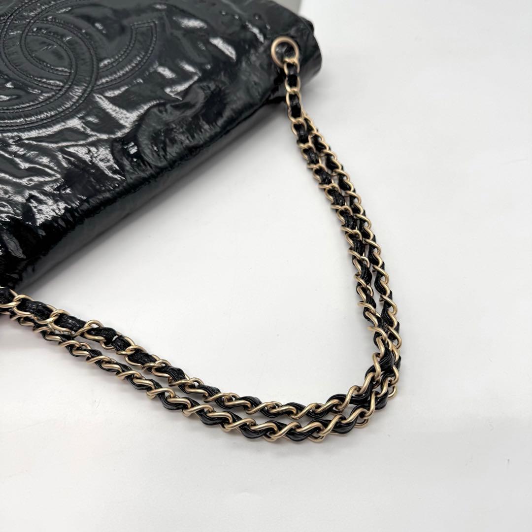 極美品 シャネル デカココ チェーン ショルダーバッグ フラップ