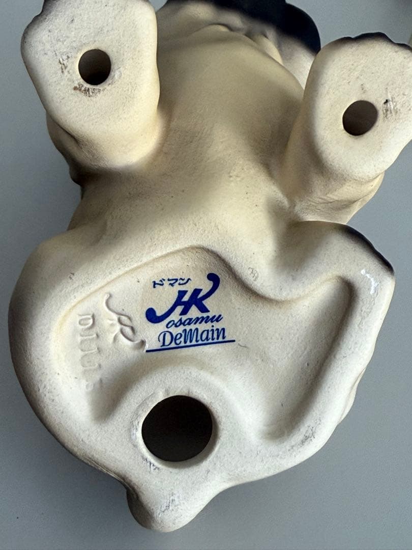 イタリア ドマン製】パグ フィギュリン 親子4体セット 陶器 置物Demain