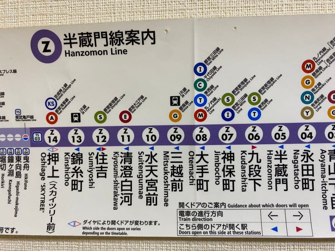 東京メトロ半蔵門線路線図シール （超激レア）希少 - メルカリ