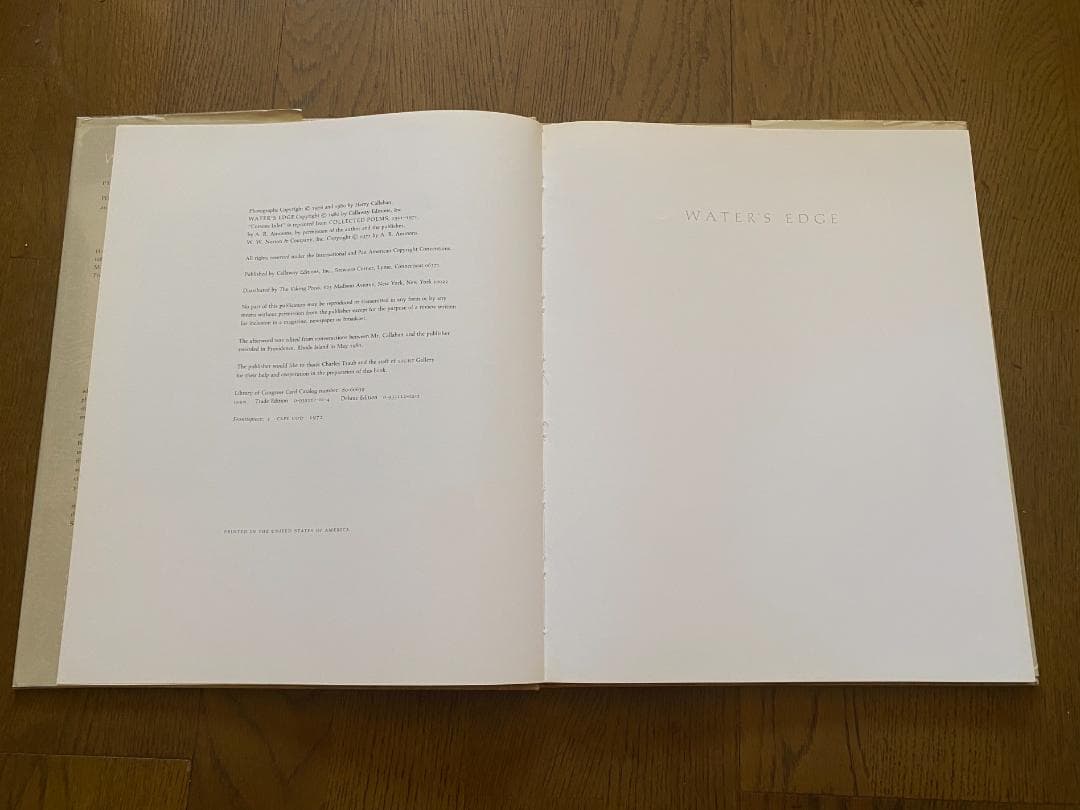 ハリー・キャラハン写真集「Water's Edge」高精細