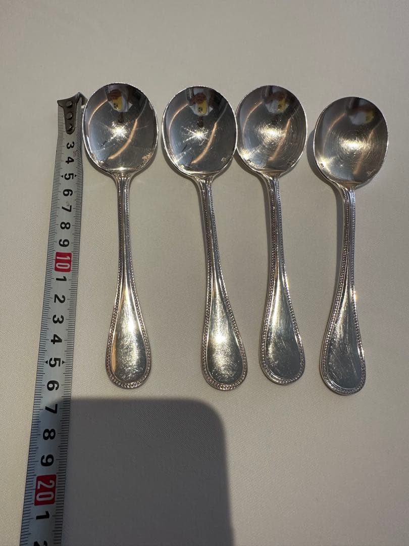 クリストフル製スプーン4本セット パールシリーズ約16センチ クリストフル製スプーン4本セット パールシリーズ約16センチ