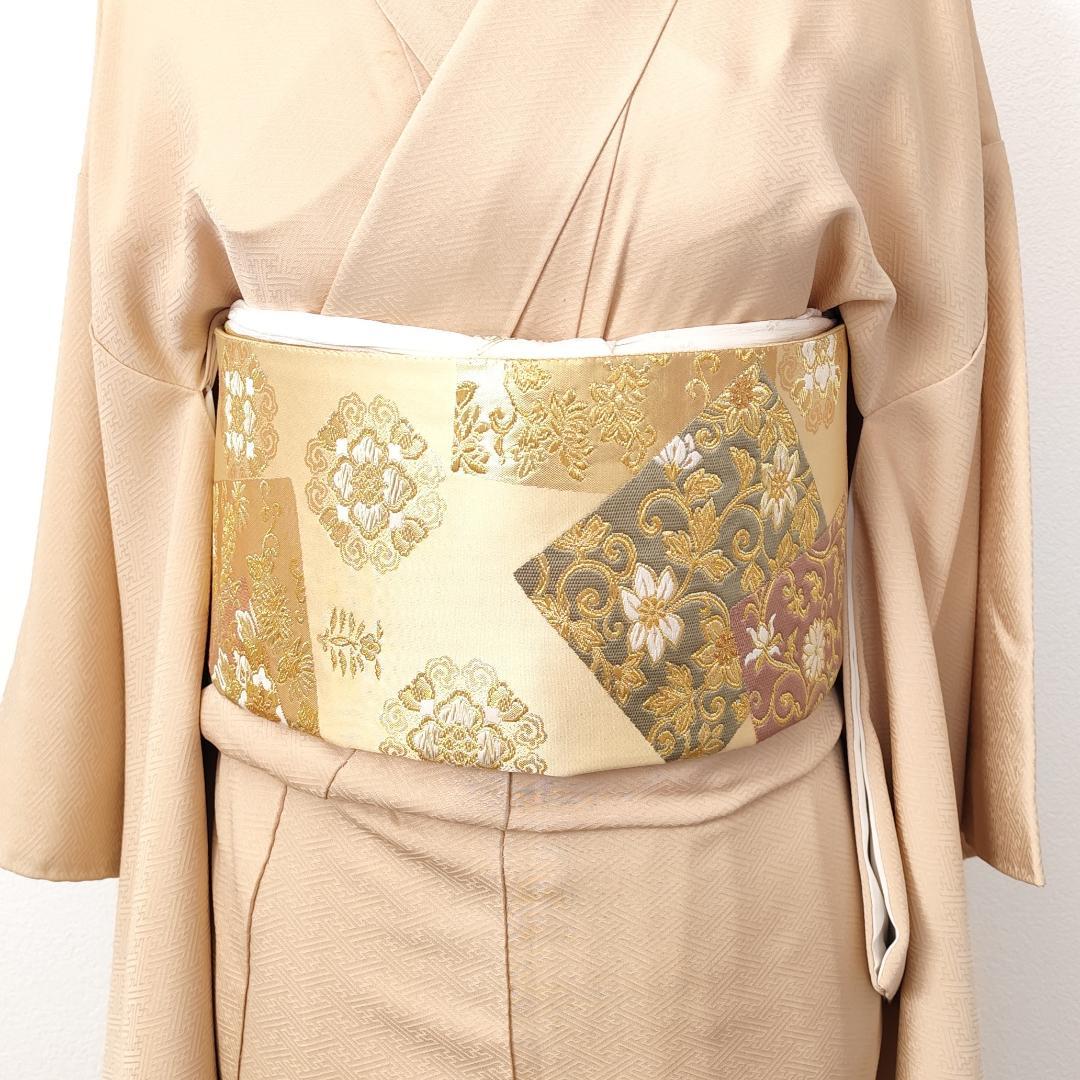 作り帯】袋帯 二重太鼓 色紙 華文 金糸 箔 二部式帯 F096 - メルカリ