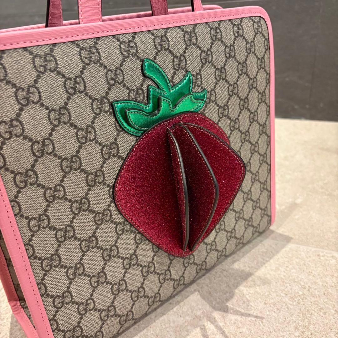 GUCCI グッチ キッズ バッグ チルドレンズ ストロベリー トートバッグ