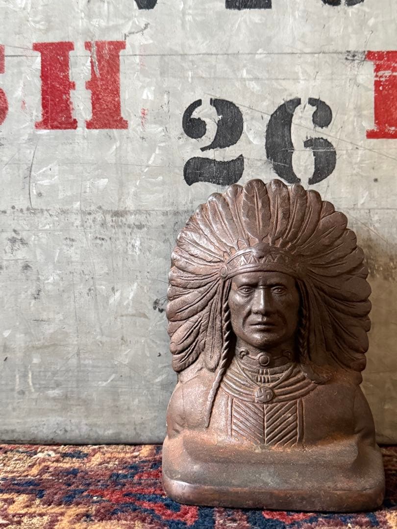 Indian Bookend ／single American Indian Bookends In Antique Metalware for sale | eBay