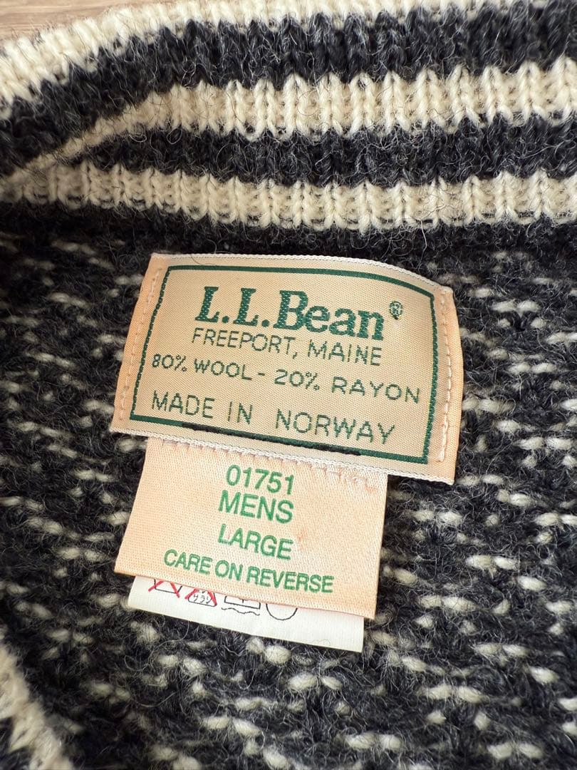 L.L.Bean エルエルビーン　バーズアイ　ニット 80s ノルウェー製