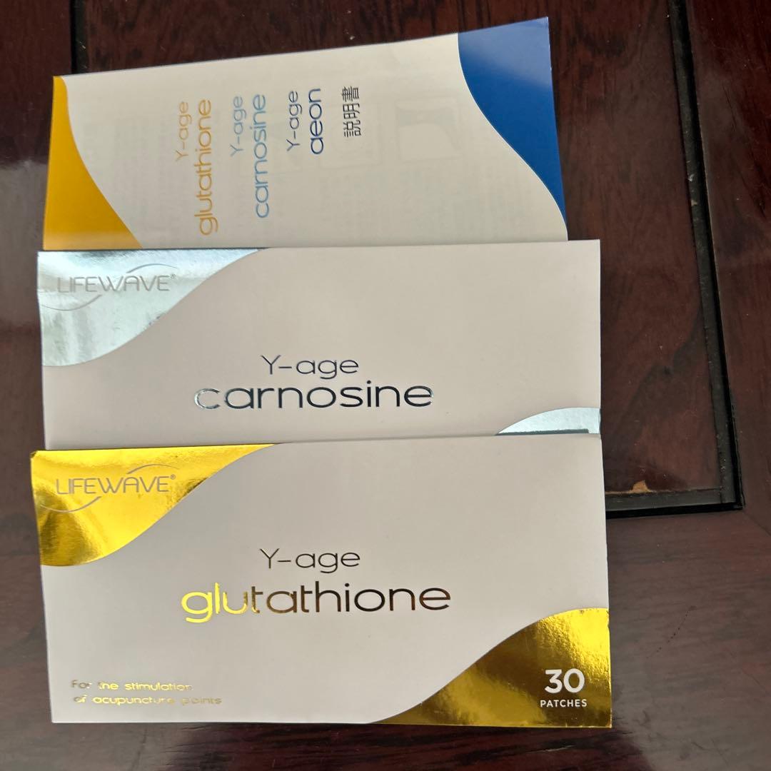 ライフウェーブ社のグルタチオン　カルノシン　30枚入り　未開封品　合計60枚 ライフウェーブ Yエイジ グルタチオン glutathione パッチシール 30枚