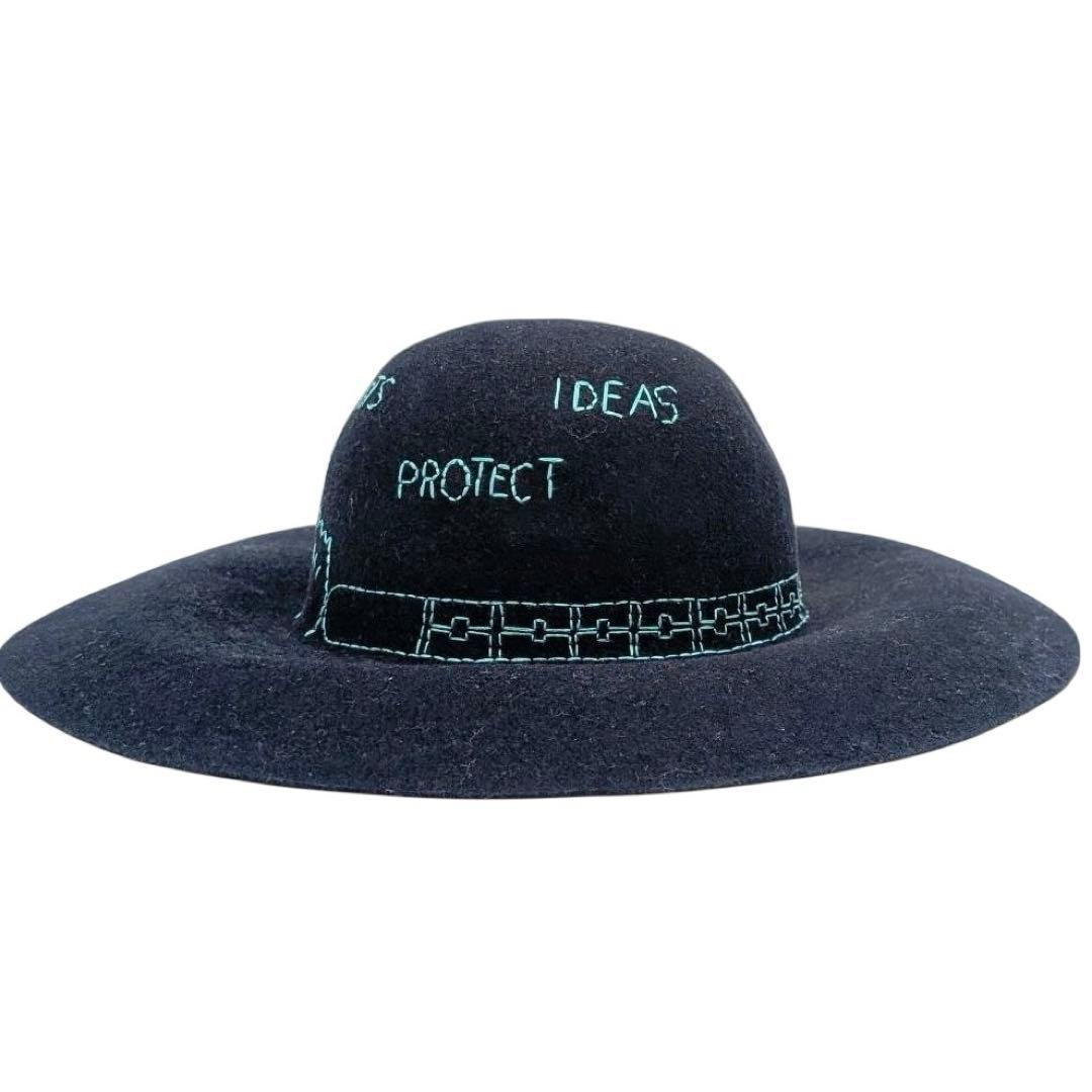 ビリヤニ様 Borsalino ボルサリーノ ハット ラビット ウール 刺繍