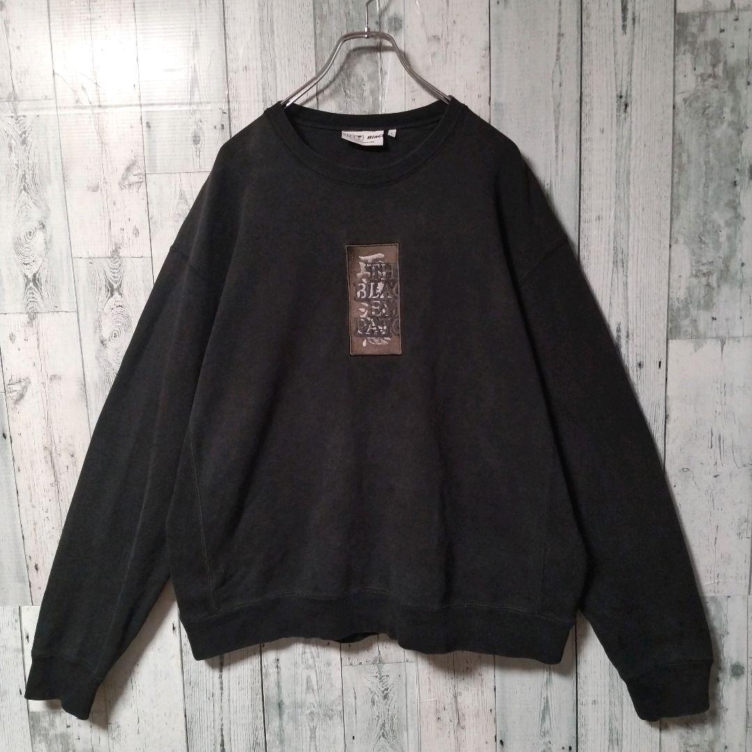 j66【人気Lサイズ】ブラックアイパッチ 刺繍ロゴ スウェット 入手困難