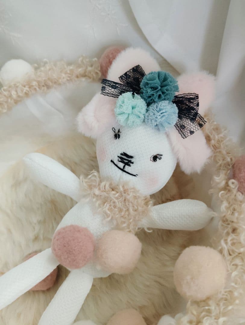 お世話してね❤生後1日子猫ちゃん♡バスケットとクマたん♡