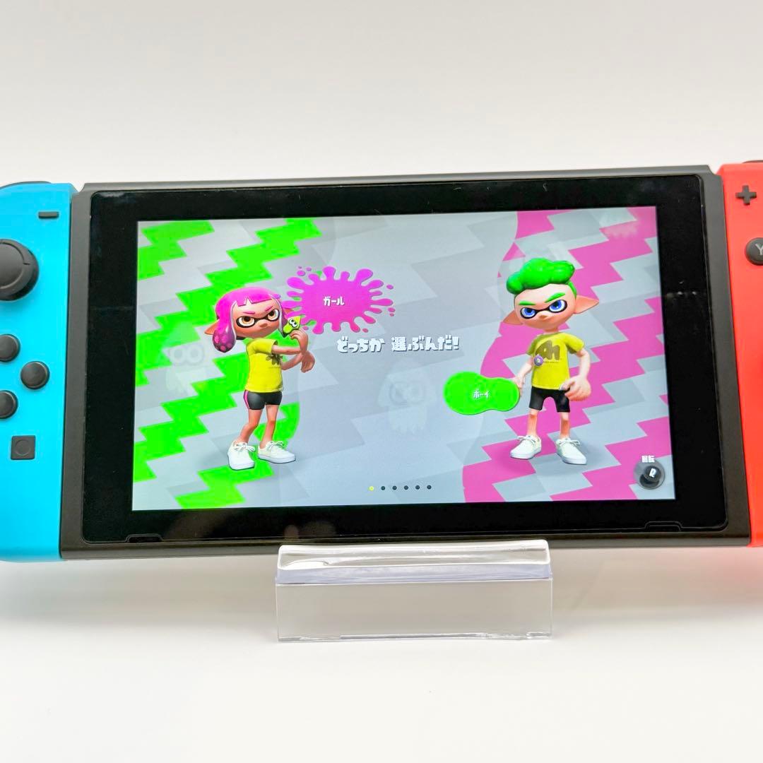 動作確認済】Nintendo Switch 本体のみ 液晶フィルム付・画面良好
