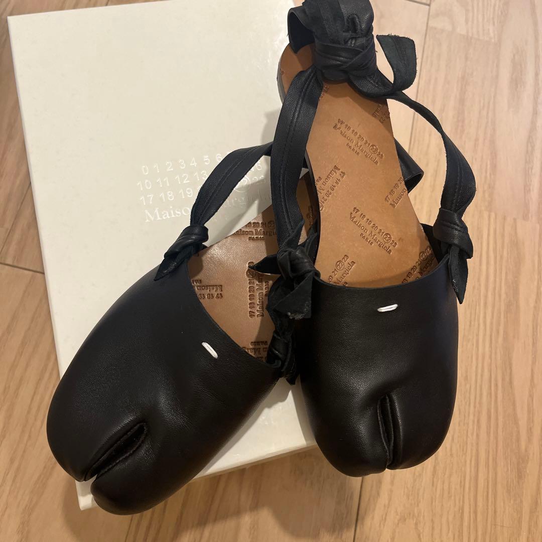 値下げ　Maison margiela tabi フラットシューズ Maison Margiela Tabi フラットシューズ | ブラック | FARFETCH JP